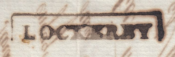 111818 - 1831 SCOTLAND/"LOCKERBY" HAND STAMP.