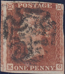 111893 - 1841 1D RED PL. ELEVEN (SG7)(KG).