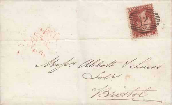 114136 PL.33 (AL) BRIGHT ORANGE-BROWN (SG29/33 SPEC C8(5) ON COVER LONDON TO BRISTOL.