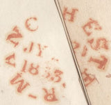 114531 1833 "PAID AT MANCHESTER" HAND STAMP (M124).