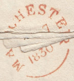 114534 1830 "PAID AT MANCHESTER" HAND STAMP (M122).