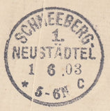 116435 1903 REGISTERED MAIL LONDON TO SACHSEN GERMANY.