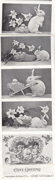 116769 CIRCA 1910 NOVELTY POST CARD WITH EASTER CHICK SITTINGBOURNE TO CHELTENHAM.