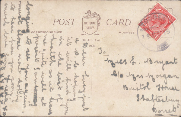 117615 1919 DORSET/'TODBER' RUBBER DATE STAMP.