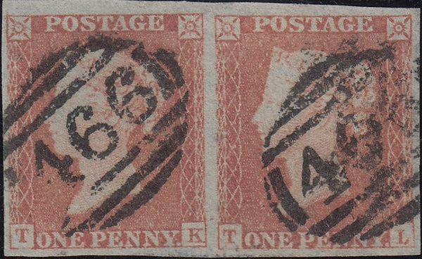 121183 PL.160 HORIZONTAL PAIR (SG8)(TK TL) MISSING IMPRIMATUR LETTERING.