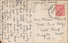 121623 1927 SHERBORNE/DST SKELETON DATE STAMP TO MIDDLESEX.