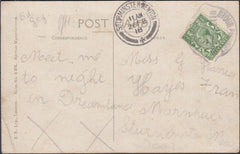 121684 1918 STOUR PROVOST/GILLINGHAM/DORSET RUBBER DATE STAMP TO STURMINSTER.