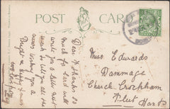 121690 1914 STOKE ABBOTT/BEAMINSTER/DORSET RUBBER DATE STAMP TO FLEET.