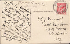 121692 1923 STOURTON CAUNDLE/BLANDFORD RUBBER DATE STAMP TO CHEDDAR.