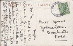 121703 1917 COMPTON VALENCE/DORCHESTER RUBBER DATE STAMP TO DORCHESTER.