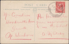 121716 1921 HOLT/WIMBOURNE RUBBER DATE STAMP LOCAL USAGE.