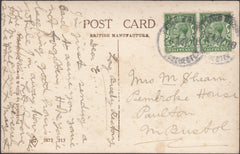 121722 1918 LONG BREDY/DORCHESTER RUBBER DATE STAMP TO BRISTOL.