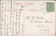 121727 1913 IBBERTON/BLANDFORD RUBBER DATE STAMP TO WORTHING.