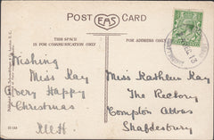 121733 1913 COMPTON ABBAS/SHAFTESBURY RUBBER DATE STAMP LOCAL USAGE.