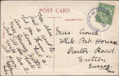 121787 1913 LILLINGTON/SHERBORNE RUBBER DATE STAMP TO SURREY.