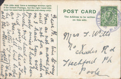 121792 1913 HILTON/BLANDFORD RUBBER DATE STAMP TO POOLE.