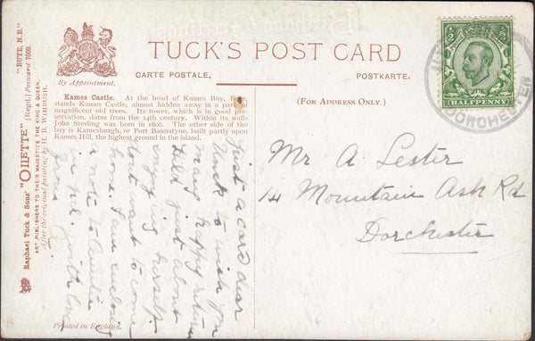 121799 1912 ALTON PANCRAS/DORCHESTER RUBBER DATE STAMP LOCAL USAGE.