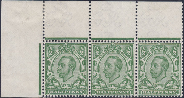 122320 1912 ½D DOWNEY DIE 2 WATERMARK SIMPLE CYPHER (SG344) VARIETY 'WHITE SCALES' (SPEC N5k).