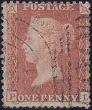 122643 1856 DIE 2 1D PL.42 TWO EXAMPLES ON BLUED PAPER (SG29) DIFFERENT SHADES.