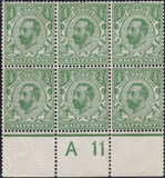 122677 1911 ½D DOWNEY DIE 1A WATERMARK CROWN (SG322) WITH VARIETY SPEC N1d BUT NOT N1c.