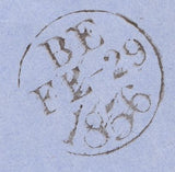 123668 1855 DIE 2 1D PL.13 S.C.14 (SG24)(HF) ON COVER LONDON TO MARGATE.