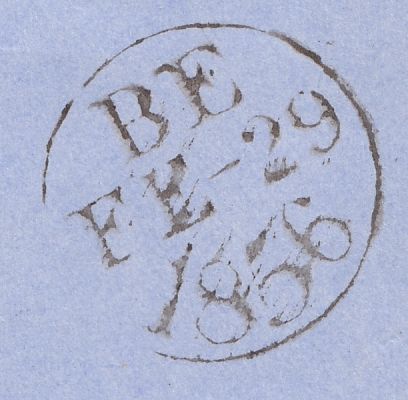 123668 1855 DIE 2 1D PL.13 S.C.14 (SG24)(HF) ON COVER LONDON TO MARGATE.