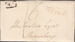 125179 1834 MAIL BROSELEY TO SHREWSBURY WITH 'SHIFFNAL/PY. POST' HAND STAMP (SH552).