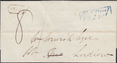 125181 1831 MAIL SHIFFNAL TO LUDLOW WITH 'SHIFFNAL/PY. POST' HAND STAMP IN BLUE (SH552).