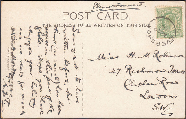 126015 1920 MAIL USED LOCALLY IN WOOL (DORSET) WITH 'WOOL' DATE STAMP.