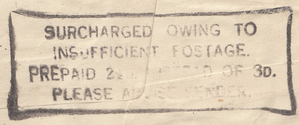 126363 1946 UNDERPAID MAIL LLANELLY (CARMS) TO HOLLAND.