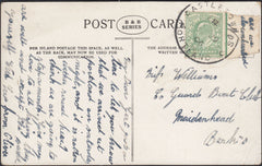 126432 1906 MAIL CASTLETOWN (DORSET) TO MAIDENHEAD (BERKS) WITH 'CASTLETOWN/PORTLAND S O' SKELETON DATE STAMP.