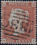 126911 1852/4 1D PL.157 MATCHED PAIR IMPERFORATE (SG8) AND PERF 16 (SG17) LETTERED SJ WITH FINE RE-ENTRY (Spec B2d and C1e).