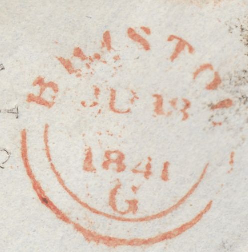 128547 1841 MAIL LANGFORD, SOMS TO WELLS WITH 'NO.26' RECEIVER'S HAND STAMP OF LANGFORD (BRISTOL PENNY POST).