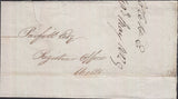 128934 1829 PART WRAPPER CROSS, SOMERSET TO WELLS WITH 'CROFS/PENNY POST' HAND STAMP (SO435).