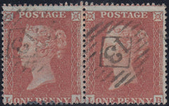 131530 1854 DIE 1 1D RES.PL.2 (SG17) HORIZONTAL PAIR LA LB.