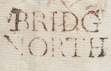 131618 1779 MAIL FROM BADGER NEAR SHIFNALL, SHROPS TO LONDON WITH 'BRIDG/NORTH' HAND STAMP (SH53).