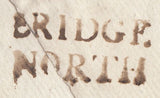 131619 1781 MAIL BRIDGNORTH TO LUDLOW WITH 'BRIDGE/NORTH' HAND STAMP (SH57).