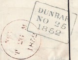 131931 1852 MAIL DUNBAR, EAST LOTHIAN TO EDINBURGH WITH 1D PL.140 (SG8)(DD).