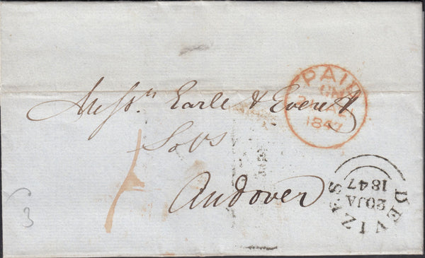 132203 COLLECTION OF DEVIZES, WILTSHIRE, POSTMARKS 1836-1886.