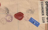 132427 1941 REGISTERED AIR MAIL GLASGOW TO NEW YORK, USA WITH KGVI 5S RED (SG477).