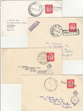 132576 1955-1969 GROUP OF COVERS (11) WITH 'PAQUEBOT' HAND STAMPS.