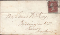 132749 1853 MAIL DUNKELD TO THURSO WITH 'BANKFOOT' CIRCULAR SCOTS LOCAL HAND STAMP TYPE C1.