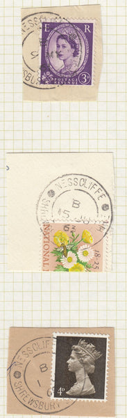 132897 COLLECTION OF CANCELLATIONS FROM THE VILLAGE OF 'NESSCLIFFE' IN SHROPSHIRE.