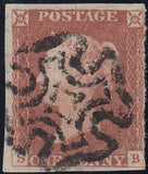 132980 1840-41 MATCHED PAIR 1D BLACK PL.2 (SG2) AND 1D RED (SG7) LETTERED SB.