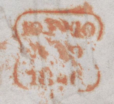 134451 1846 MAIL USED IN LONDON WITH PREVIOUSLY UNRECORDED 'Castelnan.B.Rd' RECEIVERS HAND STAMP.