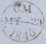 134626 1846 MAIL LONDON TO EDINBURGH WITH 'Earl-ST-B.F.' RECEIVERS HAND STAMP (L514/EARL3).