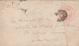 134767 1848 1D PINK ENVELOPE LONDON TO EDINBURGH WITH 'T.P/S.O.Hampstead' RECEIVERS HAND STAMP (L505/HAMPS09) AND CONTEMPORARY PRINT 'CHURCH STREET, HAMPSTEAD'.