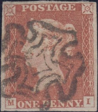 67454 - 1842 1D PL.28(NI)(SG8). Fine used 1d pl. 28 lettered MI with...