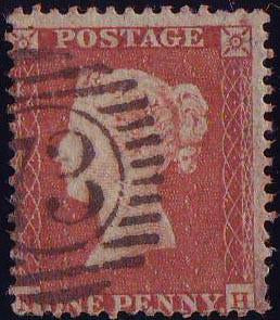 71734 1855 DIE 1 1D PL.201 S.C.14 (SG 22)(NH) GOOD USED.