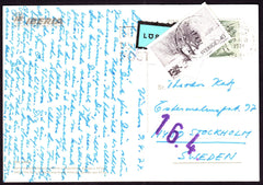 74113 - 1974 UNDERPAID MAIL WINDSOR TO SWEDEN. Post card Windsor to Stockholm wi...